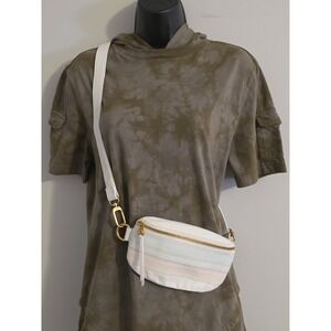 HOBO Fern Belt Bag‎ White Leather Crossbody Shoulderbag